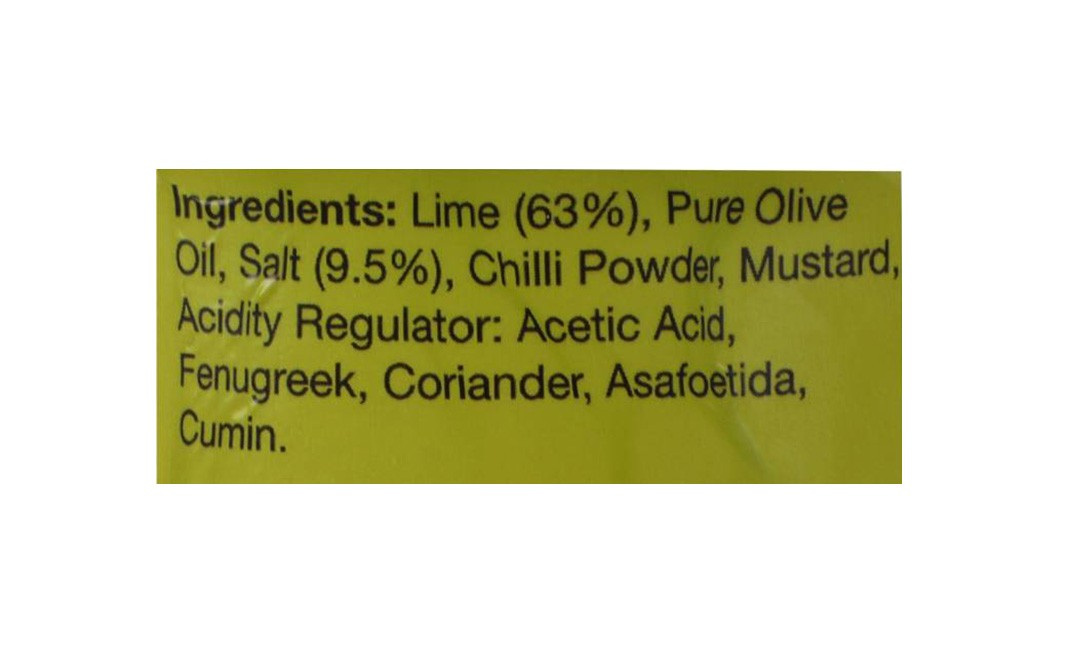 Soul Olive Oil Lime Pickle    Glass Jar  300 grams